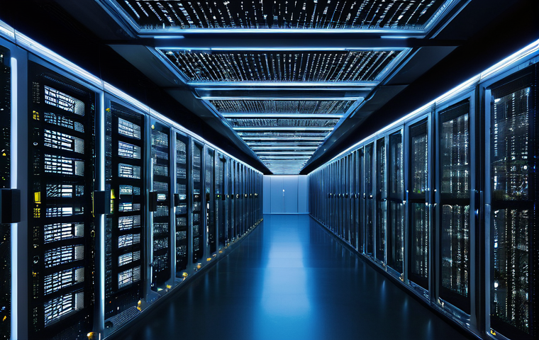 데이터 전송 최적화 기법 - The Magic of Data Compression**
Visualize a futuristic, abstract scene depicting the "magic" of data...