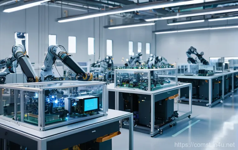 디지털 회로 설계 - **Prompt:** A close-up, highly detailed shot of a futuristic, transparent smartphone's interior, rev...